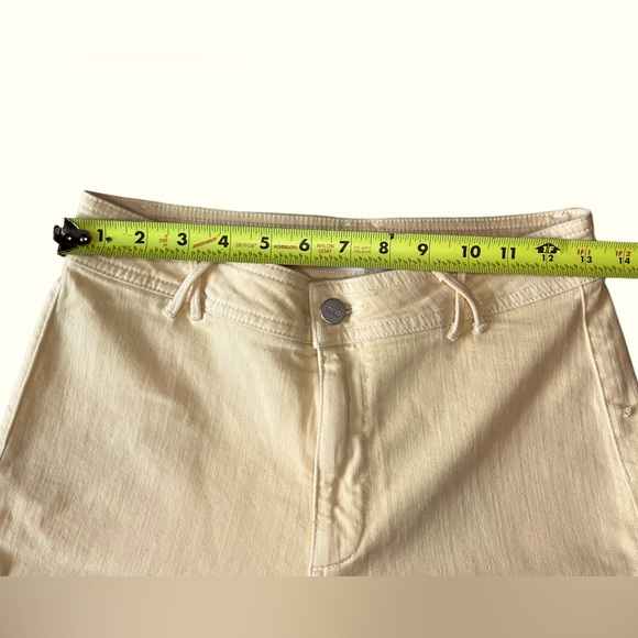 PAIGE Nellie Wide Leg Culotte Jeans in Light Yellow Size 27 - Picture 12 of 16